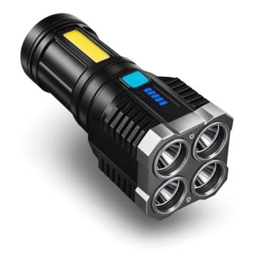 Imagem de Lanterna 4 Núcleos Tática Recarregável Usb Potente Led Carro pesca luminária