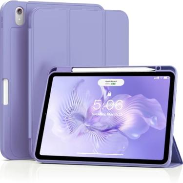 Imagem de ZOVEEK Capa para iPad Air de 11 polegadas (M3 2025 / M2 2024) e iPad Air de 5ª/4ª geração (2022/2020), capa para iPad Air de 10,9 polegadas com suporte para lápis, suporte de três dobras e despertar