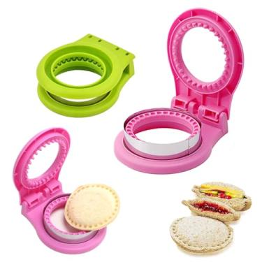 Imagem de 2 cortadores de sanduíche e selador, cortadores de sanduíche para almoço infantil, ferramenta de remoção de crosta de aço inoxidável, cortadores de formato sanduíche Pb&J adequados para crianças