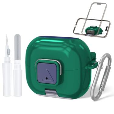 Imagem de Capa com trava segura para Galaxy Buds 3 Pro (2024)/Galaxy Buds 3 FE (2025) | Design de suporte de telefone | TPU macio | Capa protetora à prova de choque para fones de ouvido Samsung Buds 3 com