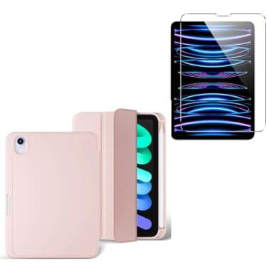 Imagem de Capa Case Anti Impacto Compatível Para iPad Mini 7a 8.3 Polegadas 2024 e Compatível para iPad Mini 6a 8,3 Polegadas 2021 + PELÍCULA DE VIDRO (Rosa)