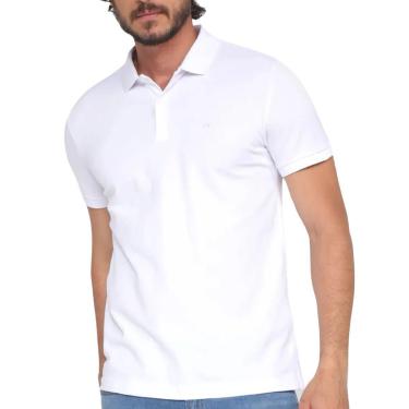 Imagem de Camisa Polo Calvin Klein Regular Básica Branca-Masculino