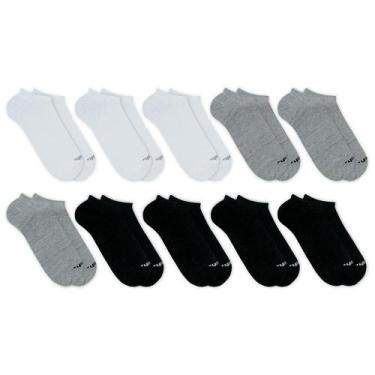 Imagem de Kit Meia Invisível Mash 10 Pares Algodão Sem Cano Esportiva, Sortido, 