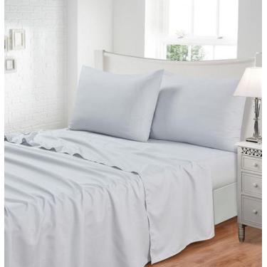 Imagem de Jogo De Lençol Jolitex King 4pç Toque De Seda De 300 Fios, Cinza