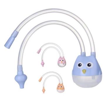 Imagem de Aspirador Muco Nasal  Bebê  Limpeza e Alívio  Silicone - NoBrand, Azul