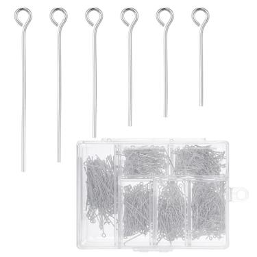 Imagem de WJIAAA 1200 pinos de olho para fabricação de joias, mini ilhós de fio de metal pequenos pinos de cabeça aberta para artesanato faça você mesmo brincos de miçangas colar pulseira 31/28/25/23/20/18 mm