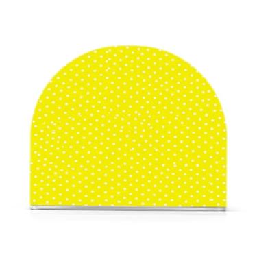 Imagem de xigua Bolinhas brancas com fundo amarelo suporte de guardanapo acrílico, porta-guardanapos para mesas cozinha restaurante decoração de casa, suporte decorativo moderno para guardanapos de coquetel de