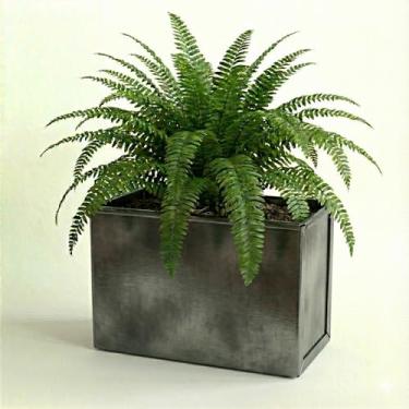 Imagem de Genérico, Cimento, Vaso Quadrado, Azul, 12x10x11 cm, Acabamento Liso, Decorativo para Plantas, Elegância para seu Lar