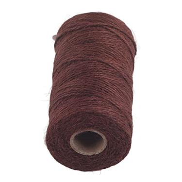 Imagem de Corda de fio SIWOTED Cânhamo de juta natural para artesanato DIY, jardinagem, decoração de casa, embalagem de presente (Café)