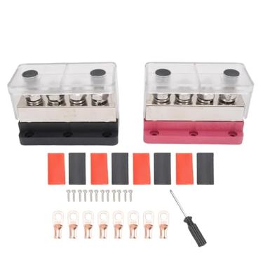 Imagem de FTVOGUE M10 Bloco de Distribuição de Energia de 4 Vias 600A Barramento Elétrico Com Liga de Zinco e Construção de Cobre para Veículos Automotivos RV Marine