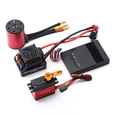 Imagem de LUGU 2300KV Brushless Motor 3650 Motor à prova d'água com 60A Brushless ESC 2-4S Lipo 25KG Servo cartão de progra o para 1/8 1/10 RC Car