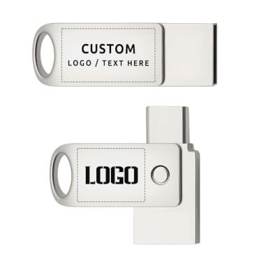 Imagem de Flash Drive OTG personalizado com opção de embalagem, pacote com 50 logotipo personalizado tipo C duplo e unidade USB para promoções de negócios, presentes corporativos, eventos, brindes de marca em