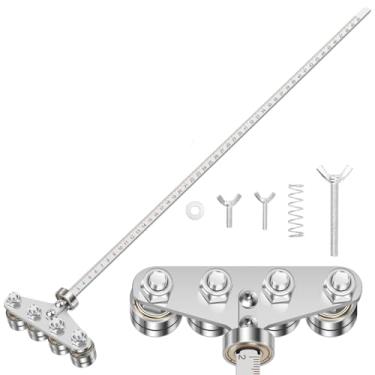 Imagem de Pinças de posicionamento para medições precisas e corte fácil de madeira, trilho de guia de serra circular de corte ajustável universal de 50,8 cm, kit de cerca de serra circular de aço inoxidável