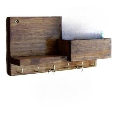 Imagem de Suporte Para Chaves E Prateleira De Armazenamento – Montado Na Parede, Para Guardar Chaves, Celulares E Cartas