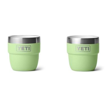 Imagem de Copo empilhável YETI Rambler de 118 ml, aço inoxidável, copo de café expresso/café isolado a vácuo, pacote com 2, limão