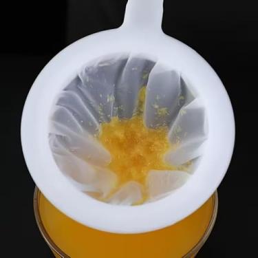 Imagem de Filtro de malha 200 malha policarbonato PC dispensador coador 1 pacote para leite de soja, café, iogurte e sucos, fácil de despejar para cozinha, 1 peça