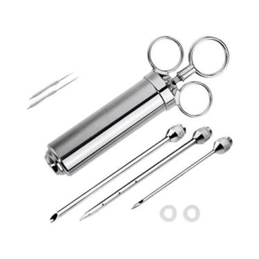 Imagem de Kit De Seringa Injetora De Carne Em Aço Inoxidável Para Grelhar Peru, 