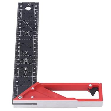 Imagem de Acouto Régua Profissional Em Forma de L Multiângulo para Carpintaria, Liga de Alumínio para Carpinteiros - Ferramenta de Escrita de 40 Cm / 15,7 pol. (25cm)