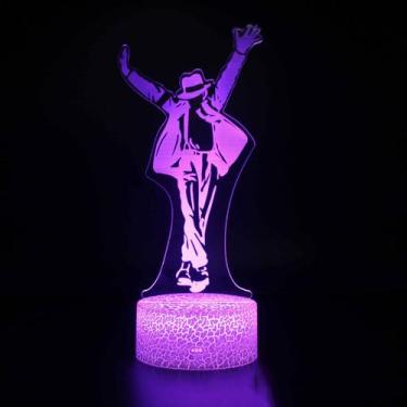 Imagem de Lâmpada de ilusão LED 3D com luz noturna Anime Michael Jackson - yiwei