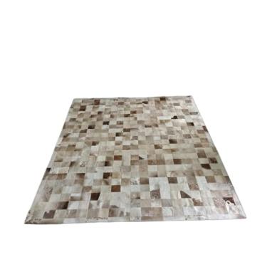 Imagem de Tapete De Couro Natural Premium Placas 10x10cm (Champanhe)
