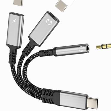 Imagem de Adaptador auxiliar para USB C (3 em 1) fone de ouvido de 3,5 mm para iPhone 17 16 15 Pro Max Audio Jack Splitter cabo tipo C carregador dongle cabo de carregamento duplo para iPad DAC adaptador de