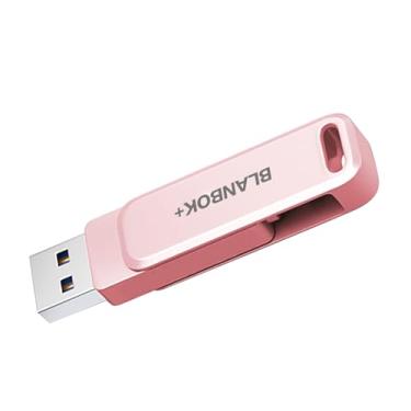 Imagem de Flash Drive de 256 GB para cartão de foto de telefone, pen drive USB para fotos e vídeos (rosa claro)