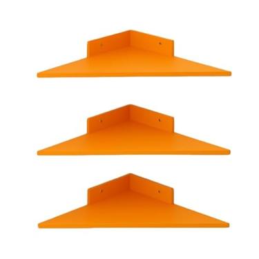 Imagem de Trio canto em mdf Trio cantoneira 35 cm X 35 cm para Quartos, Cozinhas e Salas, Maximiza Espaço de Armazenamento, Adaptada ao Estilo Brasileiro(Laranja)