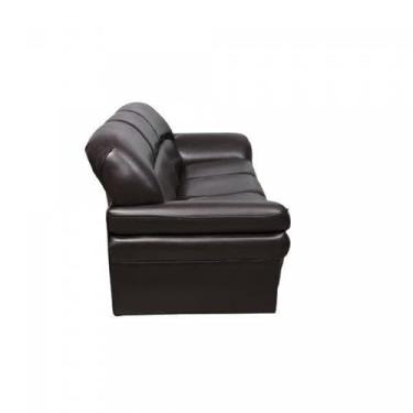 Imagem de Sofá 3 Lugares Lisboa Móveis Montreal Tecido Corino Café