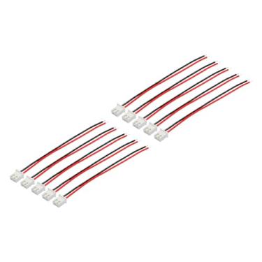 Imagem de Generic 10 peças conector XH 2,54 mm passo 2 pinos conector fêmea plugue com cabo de fio 10 cm comprimento cabeça de fio de cobre estanhado para robôs iluminação baterias
