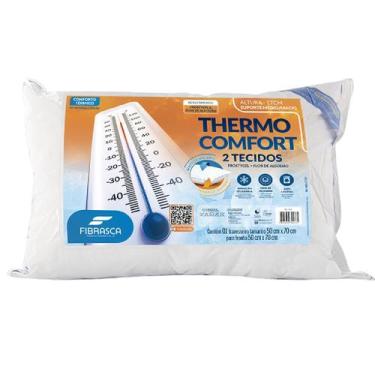 Imagem de Travesseiro Thermo Comfort Fibrasca 50x70cm Branco Médio Macio