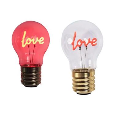 Imagem de Lâmpada LED Edison Filamento Dimmable Rosa A70 E40 5V 360 Graus Econom