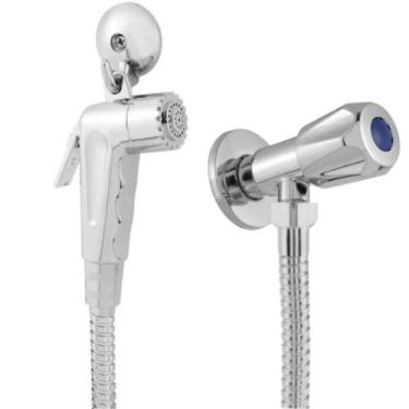 Imagem de Ducha Higiênica Registro De Metal + Engate Flexível Aço Inox 1,20 Metr