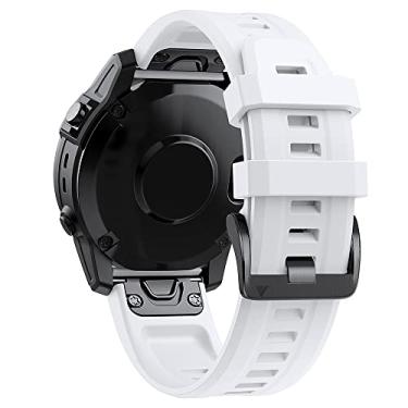 Imagem de BKUANE 22 pulseiras de silicone para relógio inteligente Garmin Fenix 7 7X 6 6X Pro 5X 5 Plus Tactix 7/D2 935 (A,22 mm Fenix 6 6Pro)