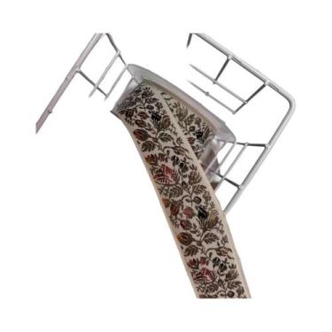 Imagem de Fita Decorativa Vintage Com Padrão Floral De Folhas, 25cm/3cm De Largu