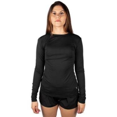 Imagem de Camiseta Lupo Repelente Proteção UV Feminina Preta-Feminino