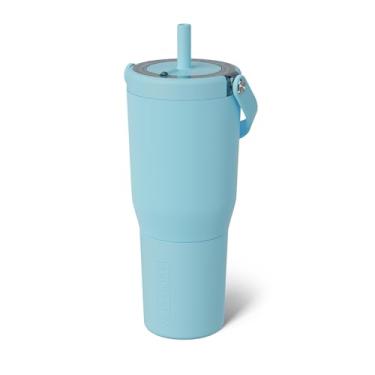 Imagem de BrüMate Copo Resa 100% à prova de vazamento de 100 ml com alça e canudo | Canudo SoftSip flexível | Manga de silicone para durabilidade | Aço inoxidável | Suporte para copo e garrafa de água para
