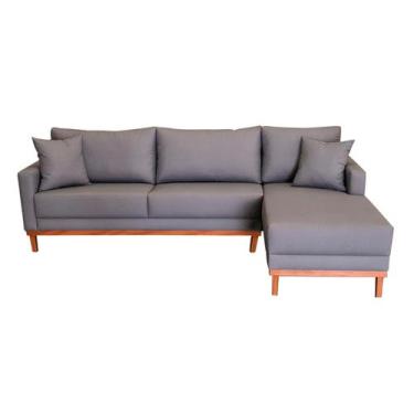 Imagem de Sofá  Chaise Rússia Lado Direito Tecido Acquablock Pé Base Madeira  25