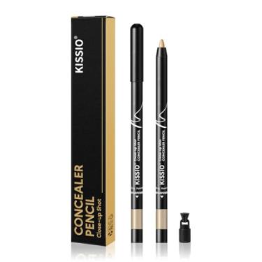 Imagem de KISSIO Lápis corretivo, corretivo sob os olhos, cobre acne e sardas, clareador, impermeável, de longa duração, creme, lápis de maquiagem com apontador, nº 04 MILKTEA