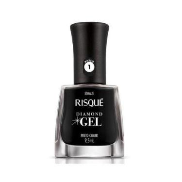 Imagem de Esmalte risque diamond gel preto caviar 9,5ml
