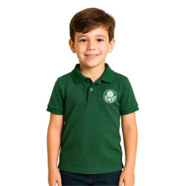 Imagem de Camisa Infantil Palmeiras Verde Polo Oficial, Tam 3