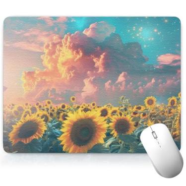 Imagem de Tapete de mesa de flor de couro, mouse pad de arte colorida, teclado de computador, mouse pad para jogos, protetor e capa à prova d'água, capa decorativa de couro PU, tapete de mouse para laptop