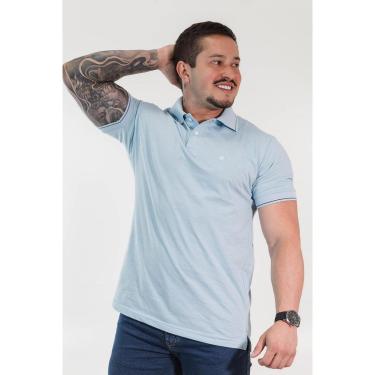 Imagem de Camisa Polo Rajada Pique Masculina Manga Punho Anticorpus-Masculino