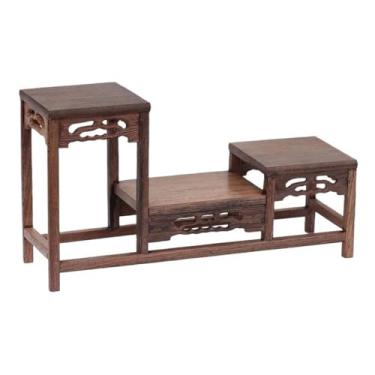 Imagem de KHUTRW3D Suporte de exibição com base de vaso alto e baixo, suporte de bonsai para vaso de flores vazado