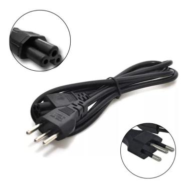 Imagem de Cabo Força Tripolar 1,5m - Notebook/TV - Pinos Protegidos