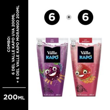 Imagem de Kit Suco Del Valle Kapo 6 Unidades Sabor Uva + 6 Unidades Sabor Morang