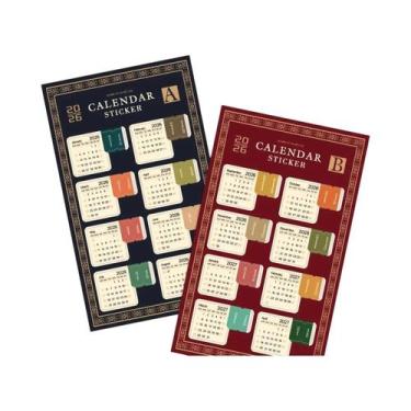 Imagem de Adesivos De Calendário 2026: Folhas De Datas Destacáveis (2 Folhas) Pa