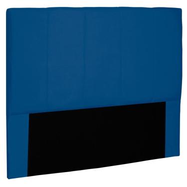 Imagem de Cabeceira Estofada Cama Box Casal Queen Size Ravenna 160cm Suede Azul Marinho - Desk Design