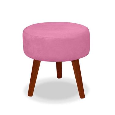 Imagem de Puff Redondo Decorativo Danny Rose Pés Palito