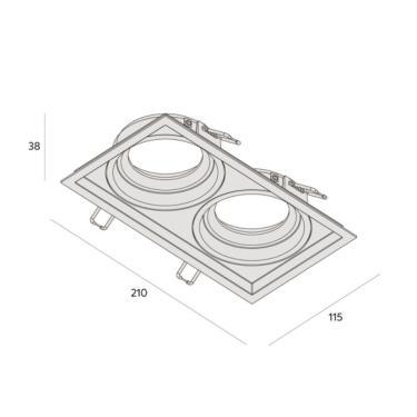 Imagem de Spot Embutir Recuado Microborda Duplo Par20 Branco- Interlight