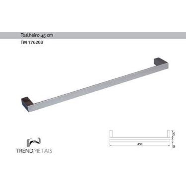 Imagem de Toalheiro Latão Banheiro 45cm Slim Trend Metais Tm 176203 - Kazalinda